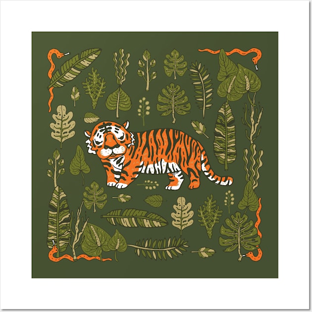 Tiger in forest Wall Art by nokhookdesign